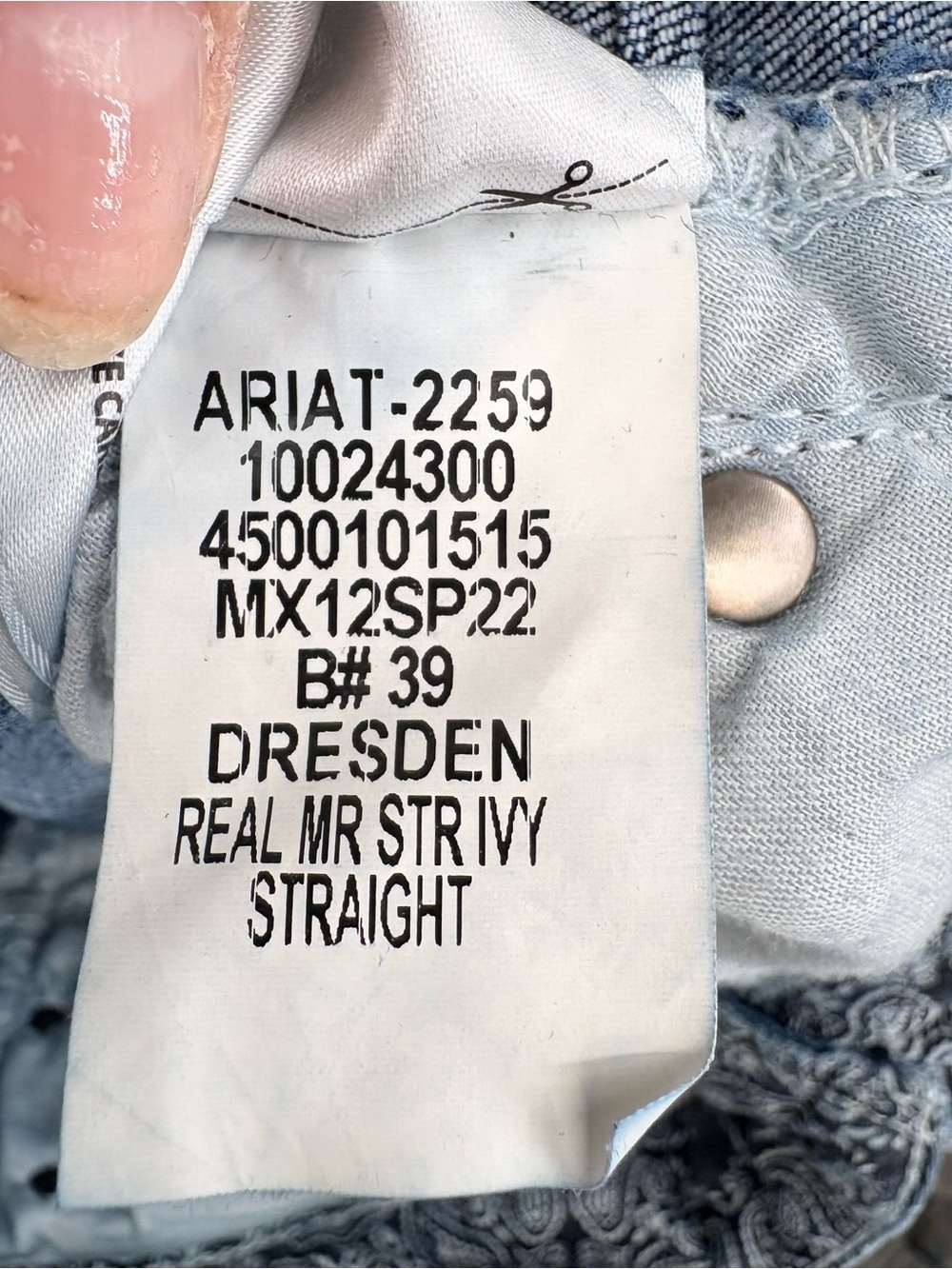 Ariat Real Jeans Womens 30 Mid Rise Stretch Ivy Dresden Stackable Straight Leg - Picture 10 of 12